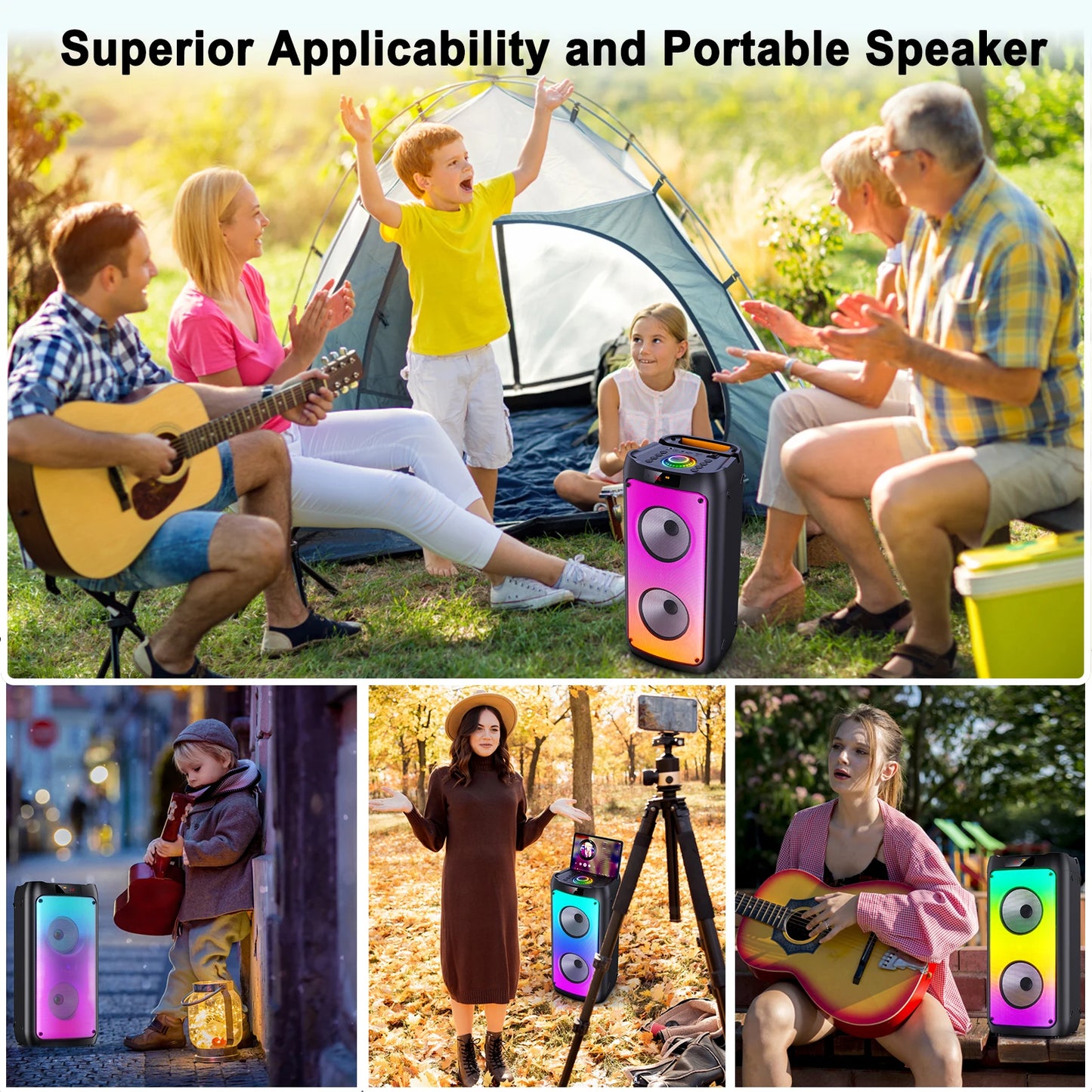 FanFun Wireless Karaoke Speaker With Bluetooth And LED
