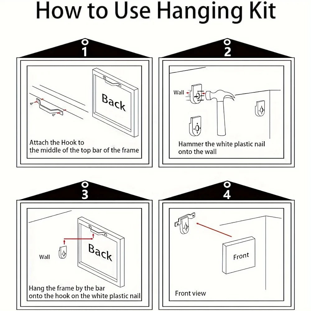 1.5 Inch Thick Pine Solid Wood Frame American Flag Wall Art Independence Day Canvas Home Decor