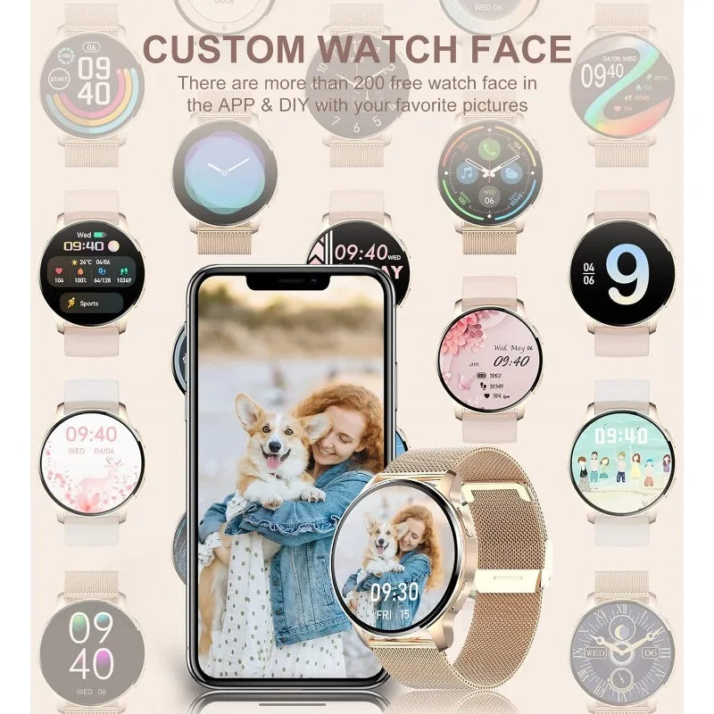 Smart Watch For Women Make And Answer Calls Fitness Tracker For Android And iOS Waterproof Smartwatch With 1.32 Inch HD Display