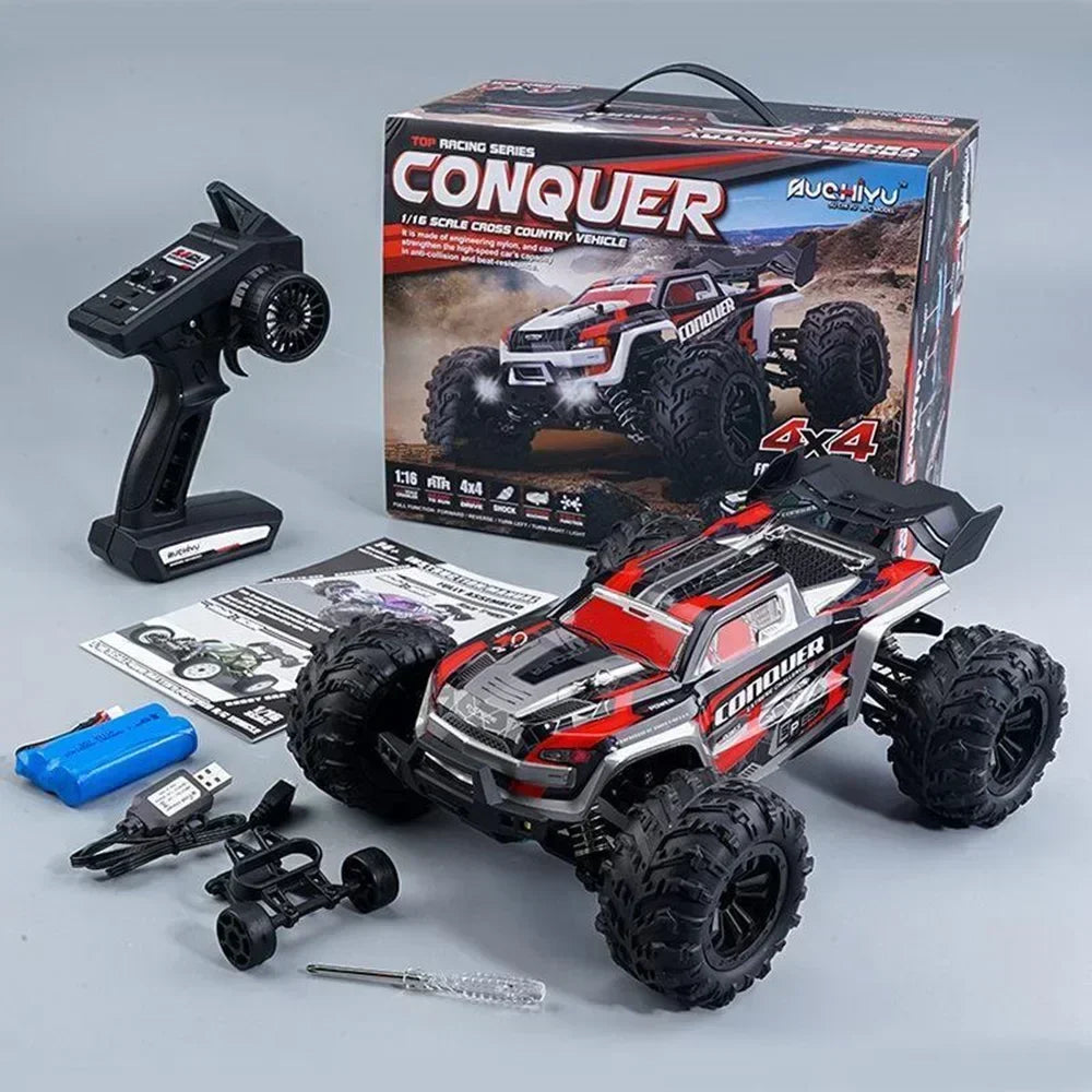 WLtoys 1:16 Scale Large RC Car 50km/h High Speed 4WD Remote Control Off Road Monster Truck Toy for Boys