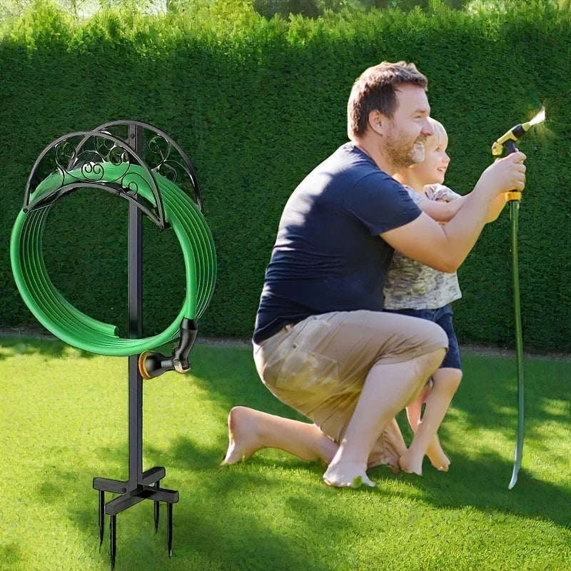 Happy Life Goods 25 Heavy Duty Garden Hose Holder Stand