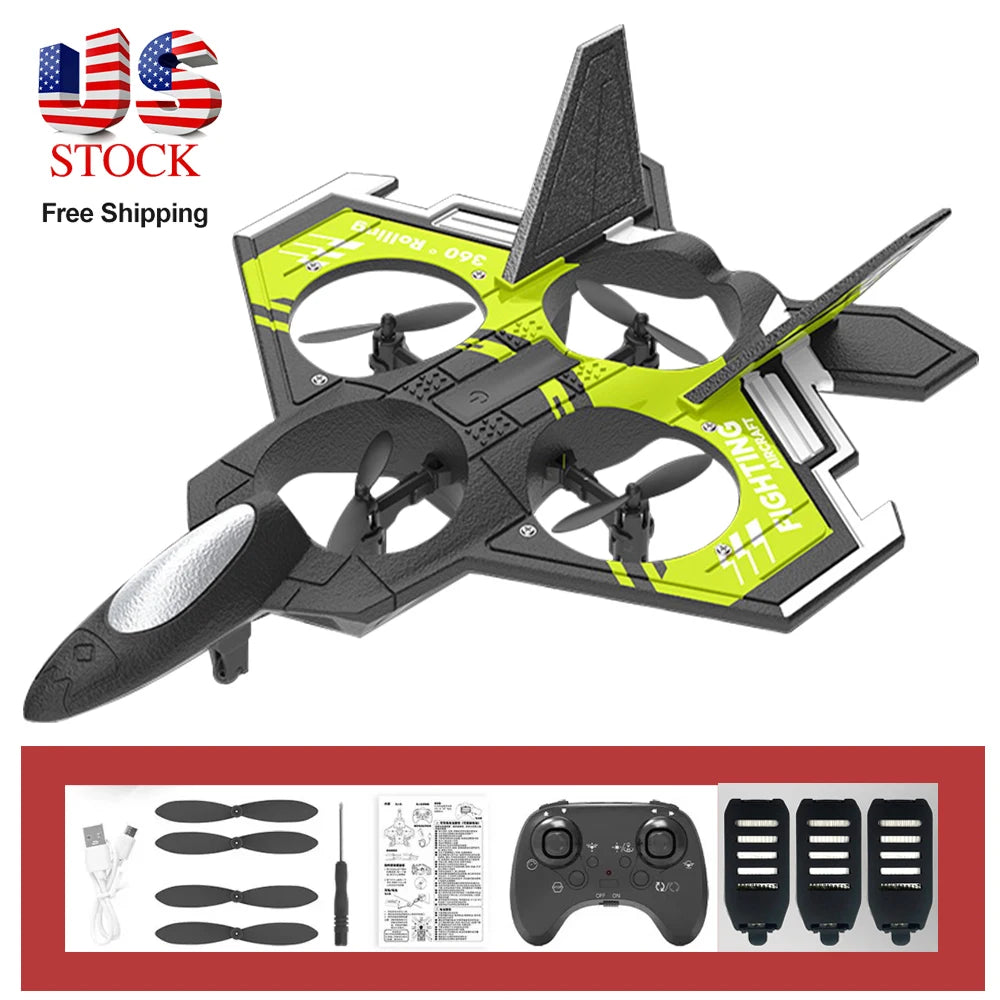 Four Axis Drone RC Airplane with Light for Kids and Beginners RC Quadcopter Helicopter with Auto Hovering Great Gift Toy for Boys