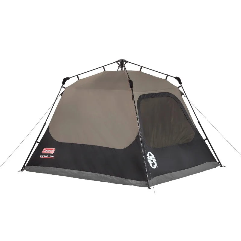 Coleman 4 Person Cabin Camping Tent with Instant Setup One Room Gray