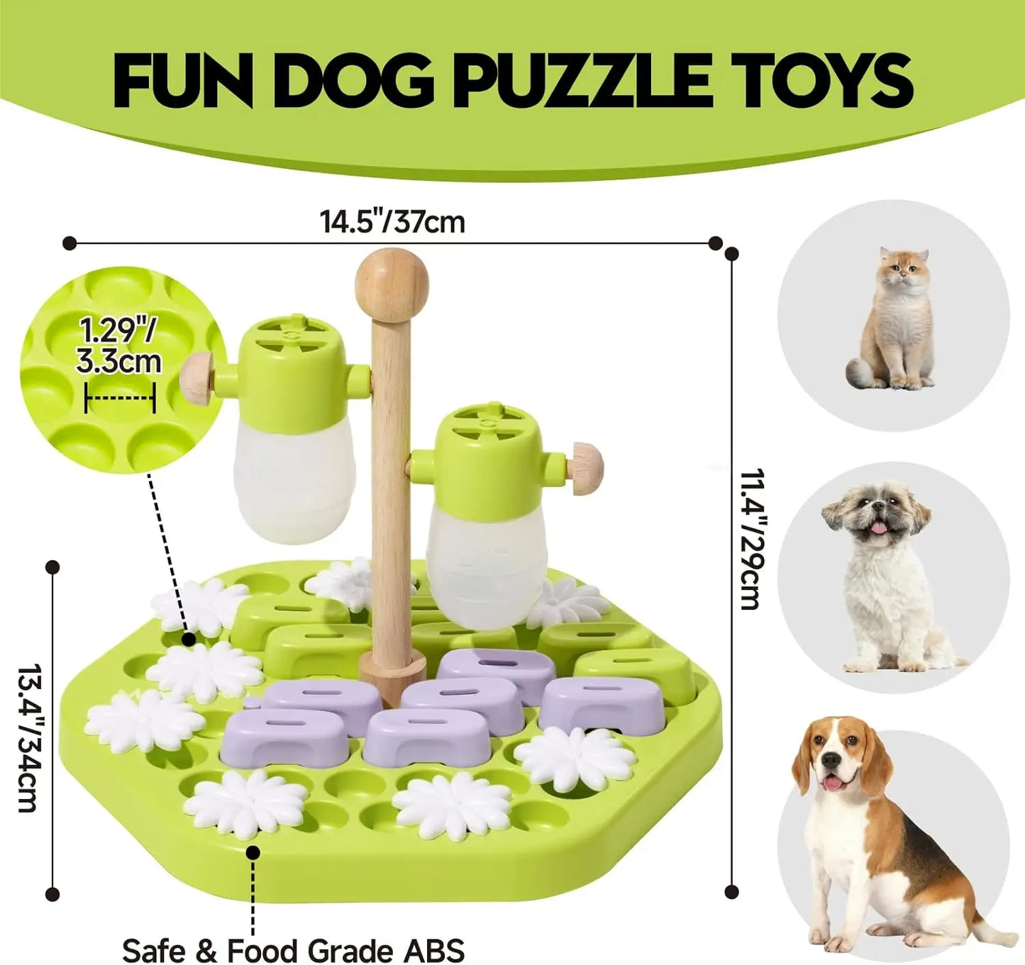 MewooFun Level 4 Dog Puzzle Toy Interactive Feeding Enrichment Toy for Smart Dogs All Breeds