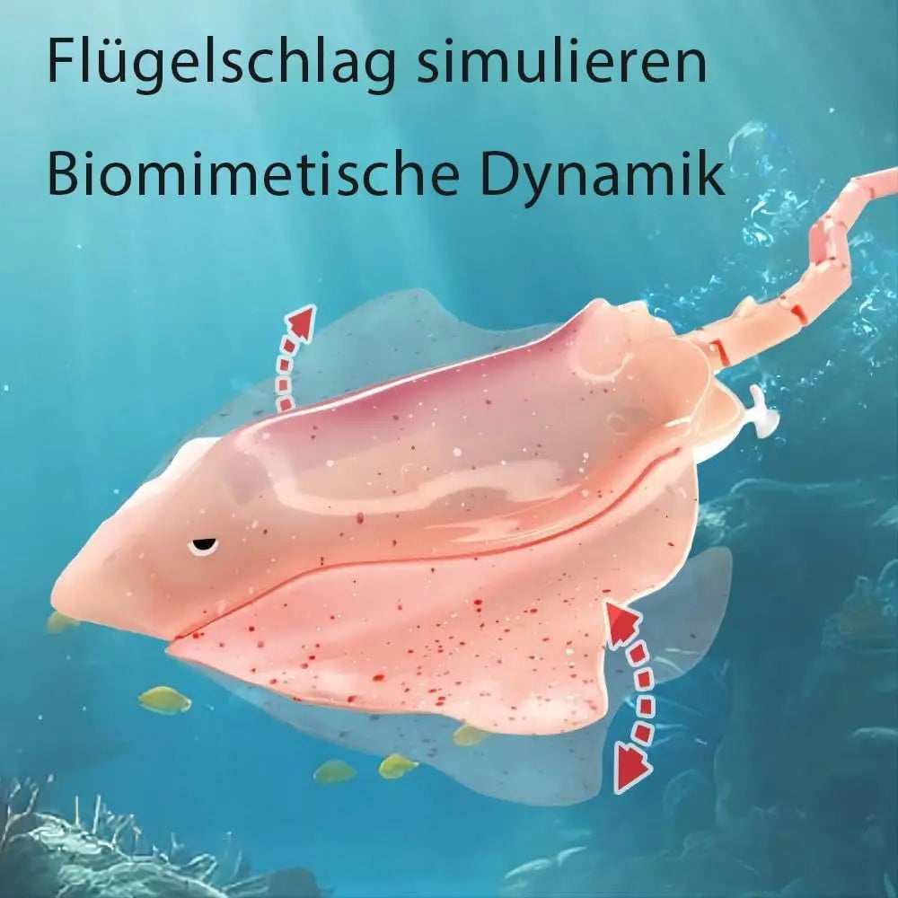 Pool Kids Toys Remote Control Diving Stingray High Simulation Robot Manta Ray Lights Rechargeable Battery