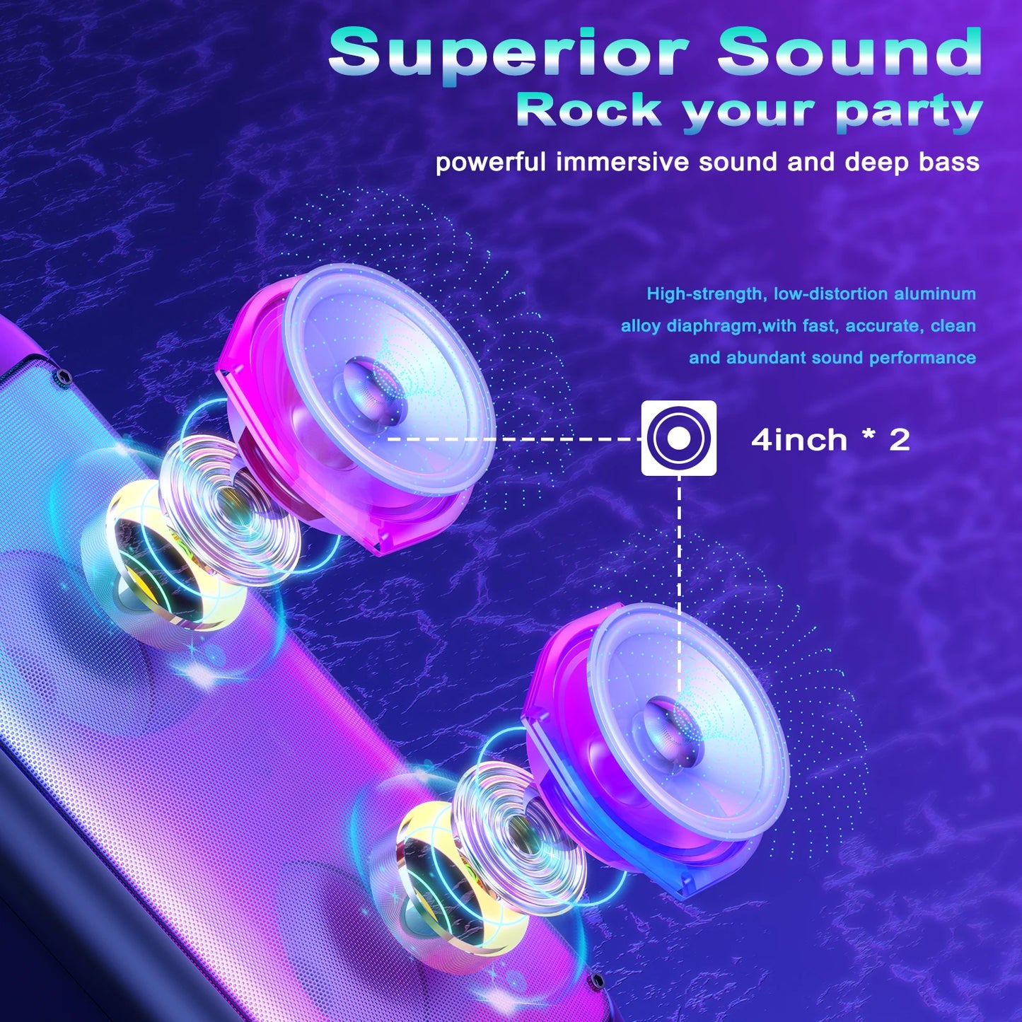 FanFun Wireless Karaoke Speaker With Bluetooth And LED