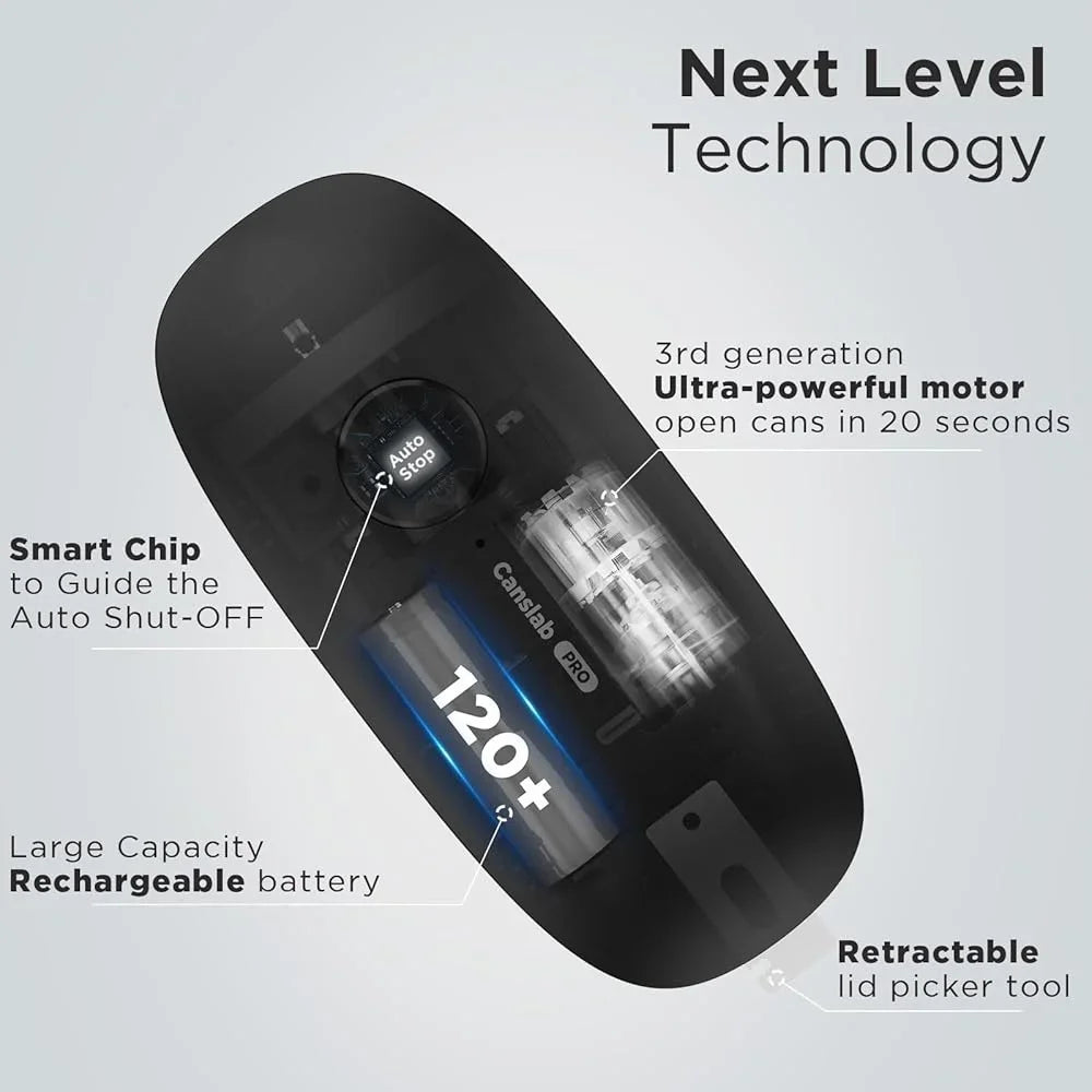XMSJ Rechargeable Electric Can Opener Auto Stop Magnetic Lid