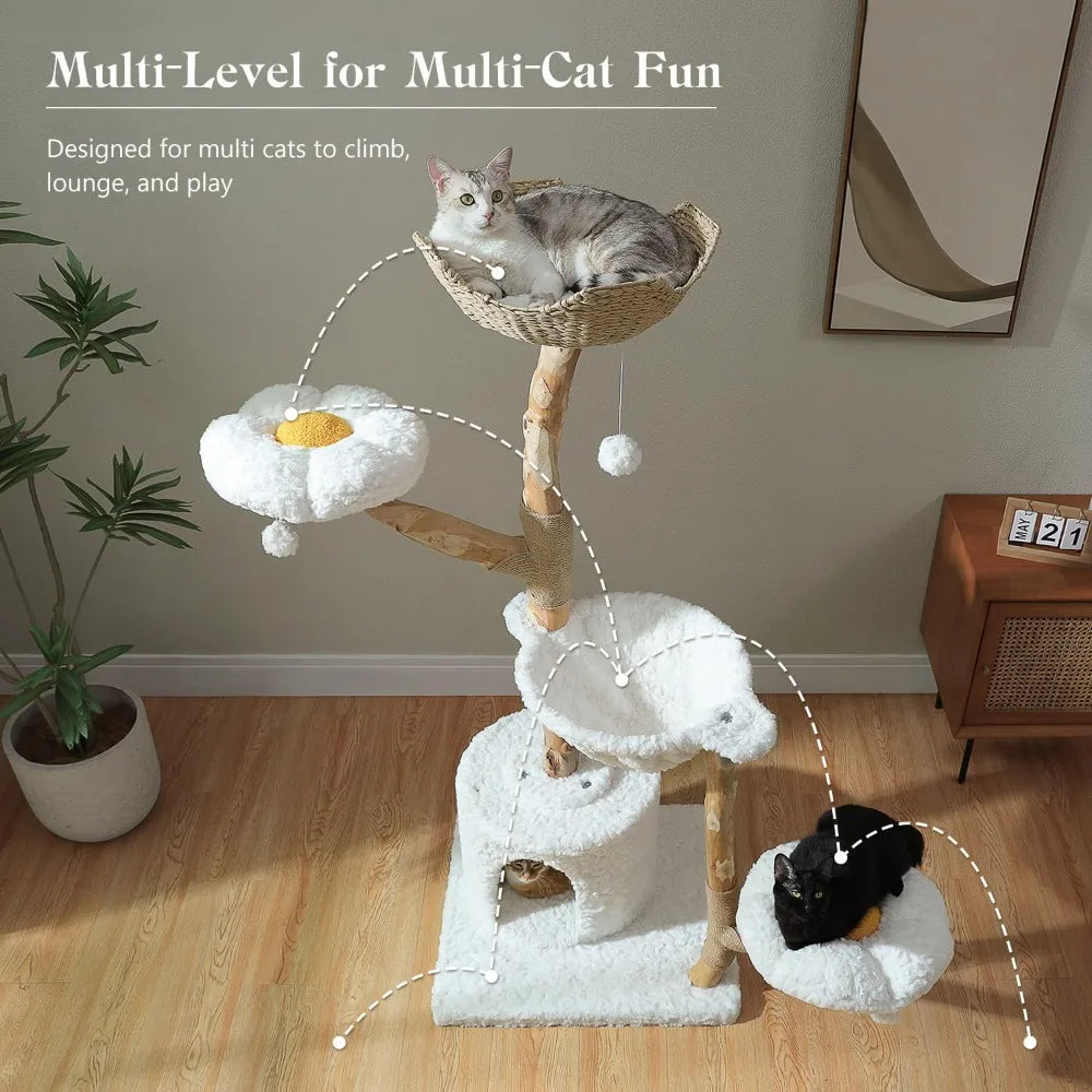 RBXCBreed Modern Cat Tree Tower With Flower Perches