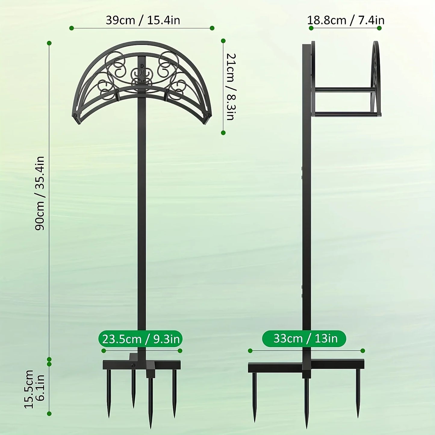 Happy Life Goods 25 Heavy Duty Garden Hose Holder Stand