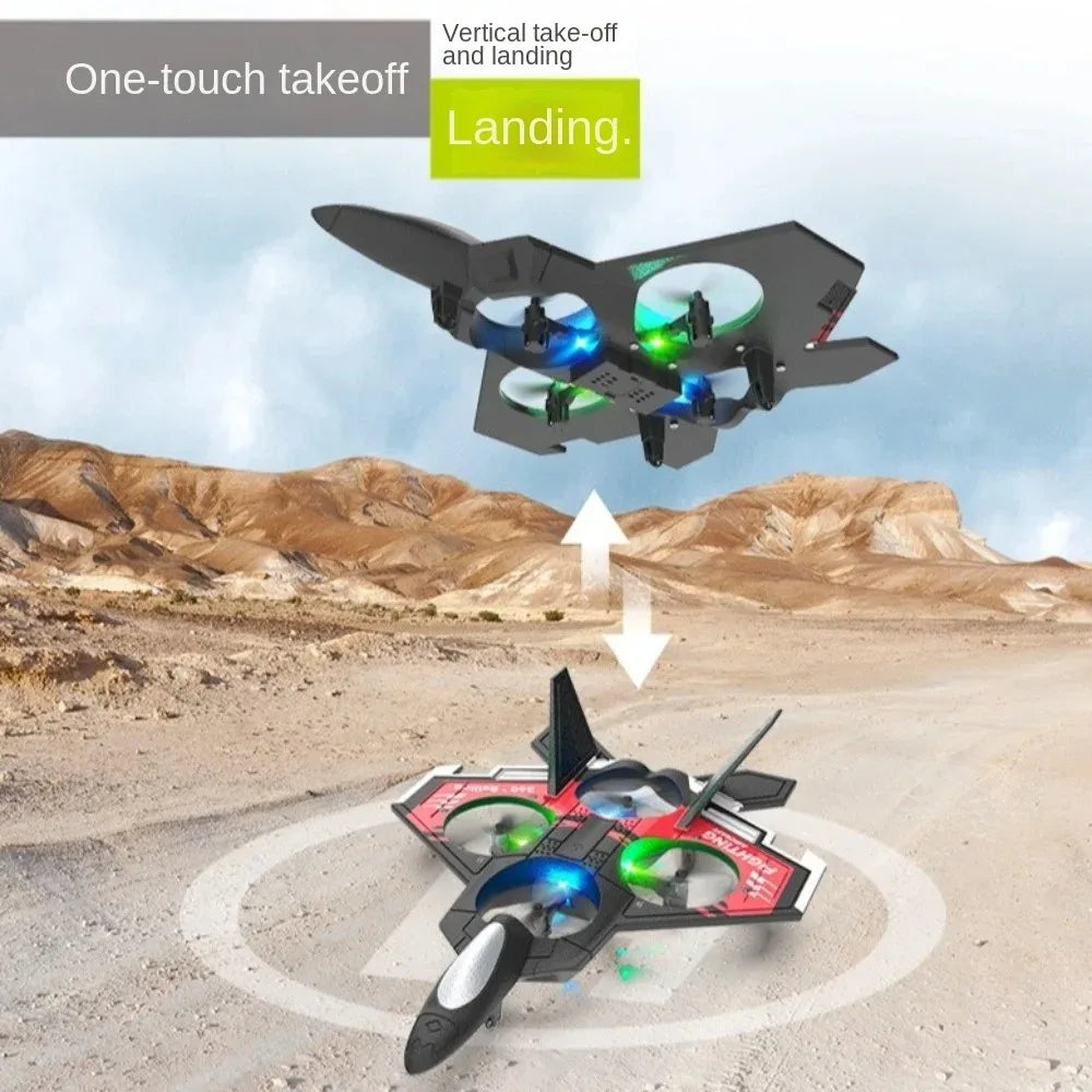 Four Axis Drone RC Airplane with Light for Kids and Beginners RC Quadcopter Helicopter with Auto Hovering Great Gift Toy for Boys