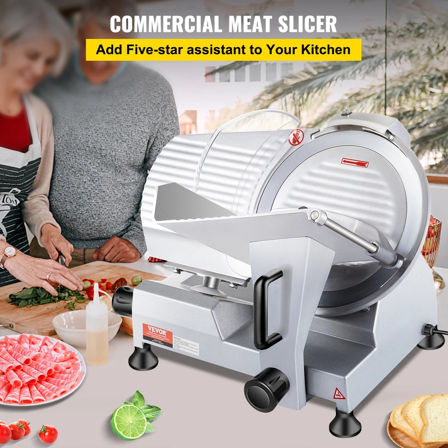 VEVOR 240W Commercial Meat Slicer Electric Deli Slicer