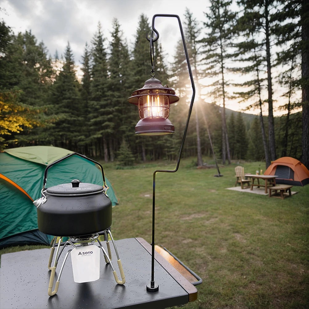 Folding Lamp Holder with Storage Bag Portable Outdoor Light Stand Detachable Camping Equipment