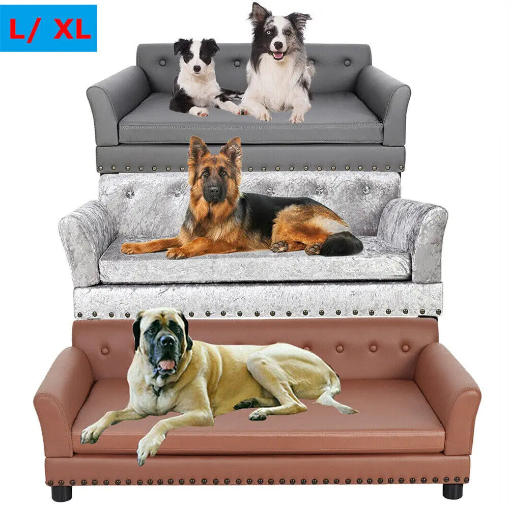 Borwart Heavy Duty Pet Sofa Cushioned Raised Dog Bed