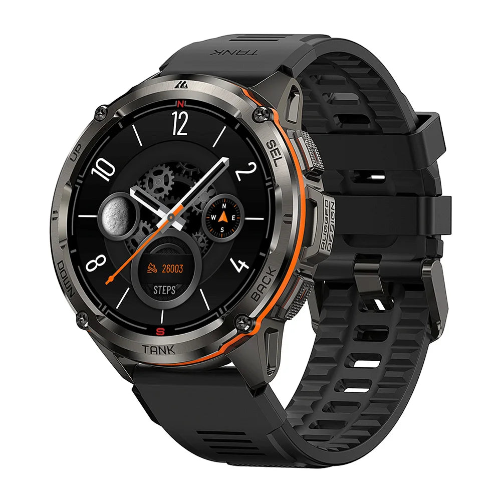 Original KOSPET TANK T3 Ultra Smart Watch for Men and Women GPS Fitness Tracker with AMOLED Display and Bluetooth Connectivity
