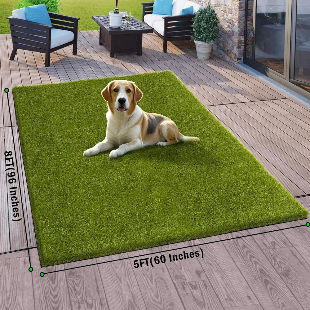 5x8 Ft Realistic Artificial Turf Grass Rug Indoor Outdoor Garden Lawn Landscape Patios Decoration