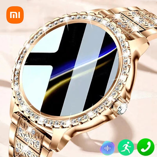 Xiaomi Mijia Women's Smart Watch True Blood Oxygen 1.32 Inch HD Screen Bluetooth Call Smartwatch with Diamond Bracelet