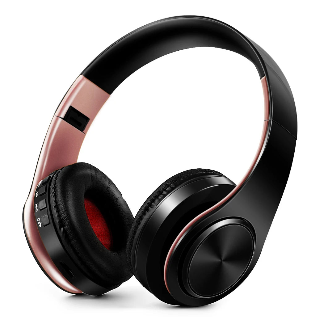 2025 Upgrading Wireless Bluetooth Headphones Stereo Headset Music Sports Overhead Earphone with Microphone for Smartphone TV PC Tablet