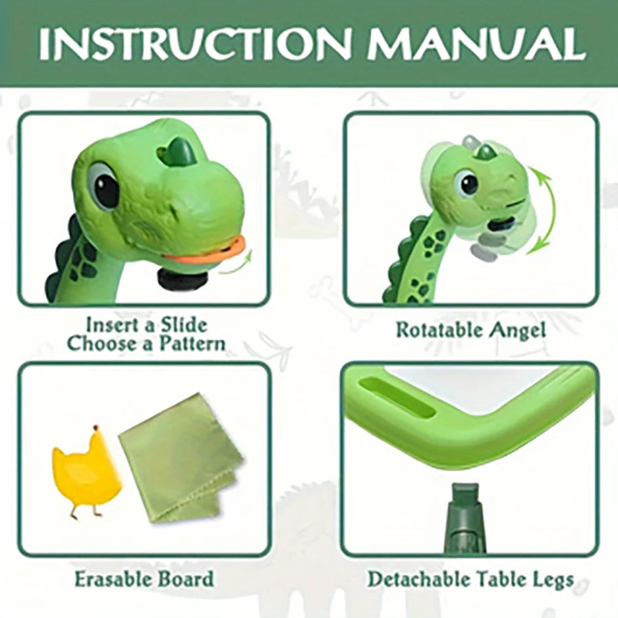 Dinosaur Painting Projector Puzzle Toy Drawing Board Art Handmade Toys for Boys and Girls Suitable Gifts for Children