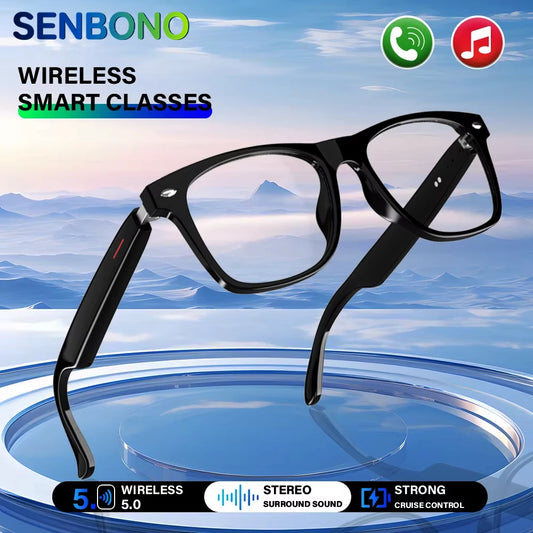 SENBONO Smart Wireless Bluetooth Glasses Music and Calls