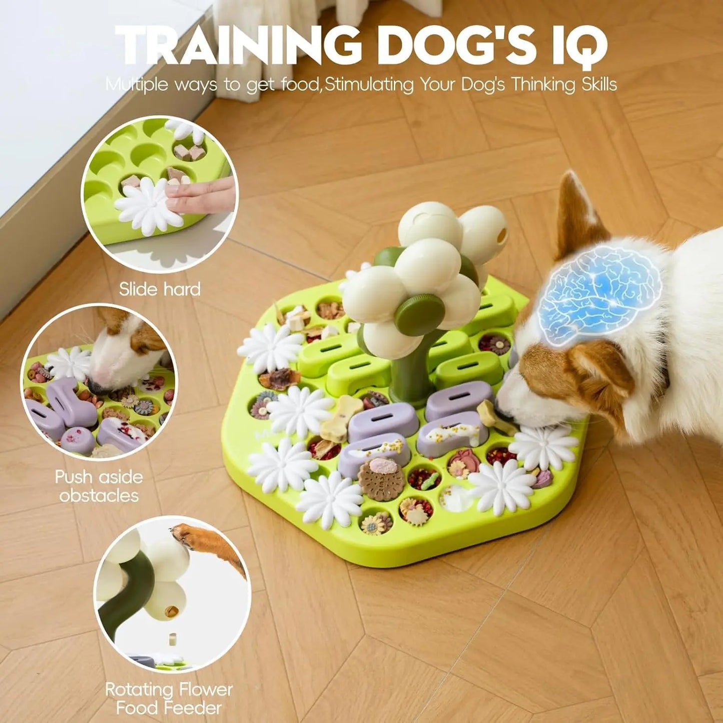 MewooFun Level 4 Dog Puzzle Toy Interactive Feeding Enrichment Toy for Smart Dogs All Breeds