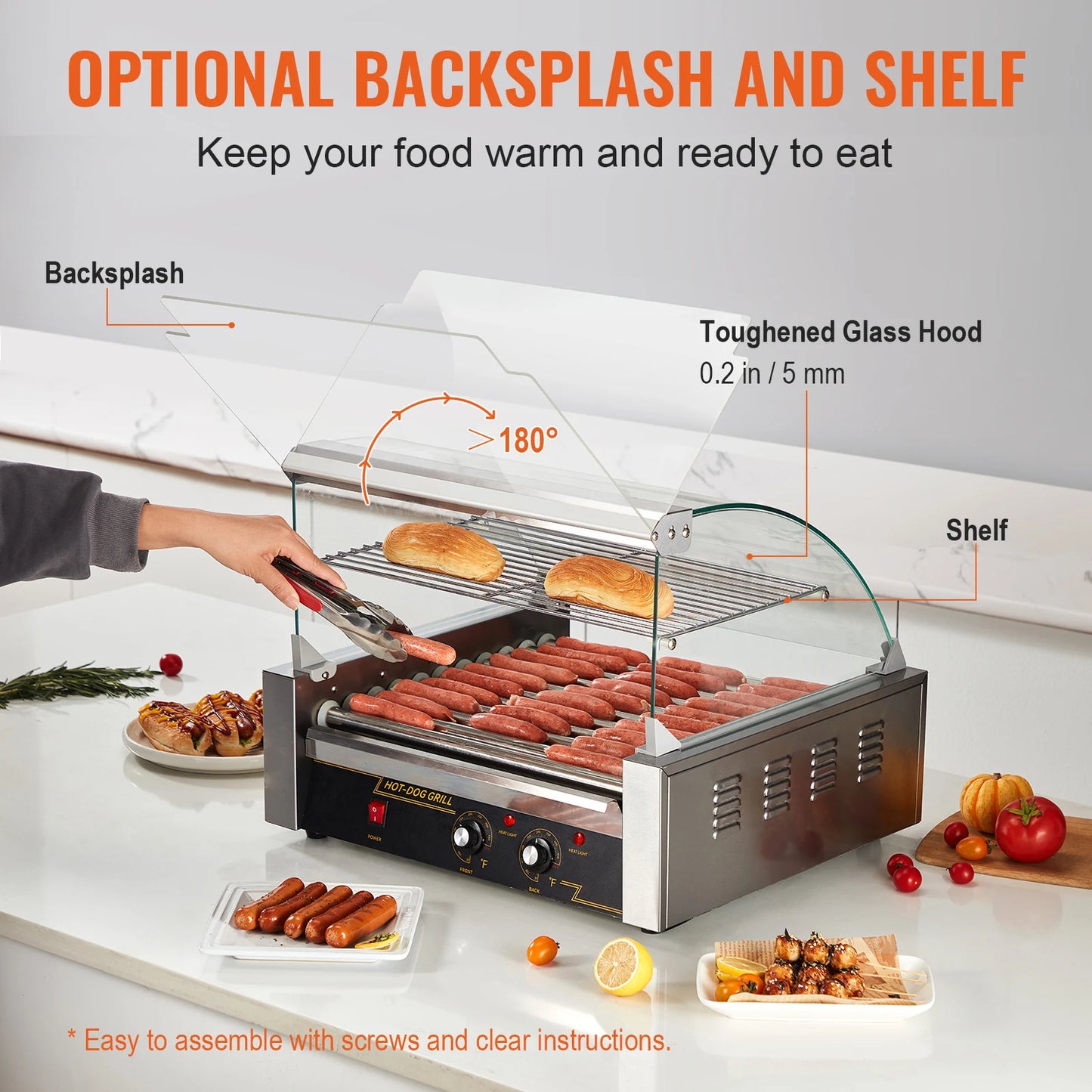 SucceBuy Hot Dog Roller Sausage Maker Barbecue Grill