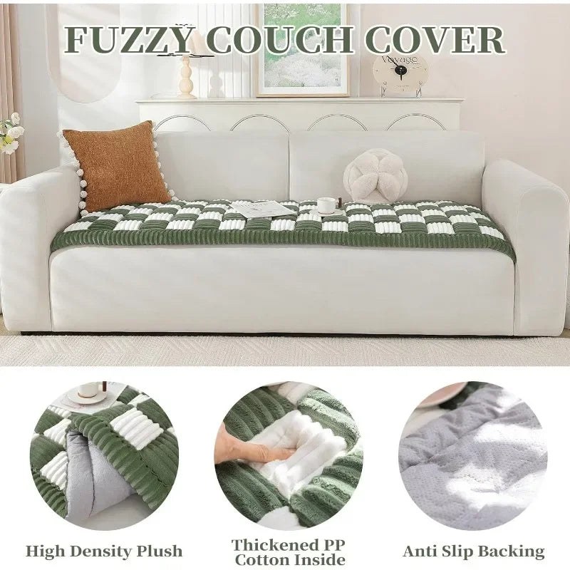 Couch Cover for Dogs Washable Pet Sofa Cover Dog Couch Cover Protector Non Slip Dog Bed Mat Soft Fuzzy Fabric