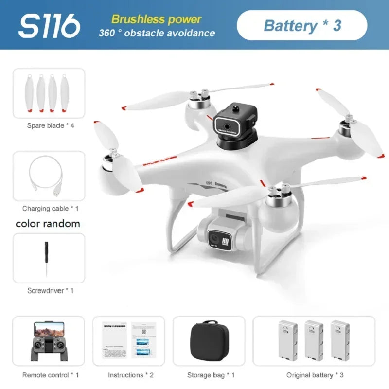 25 S116MAX 8K Drone With Dual Camera 3 Batteries RC