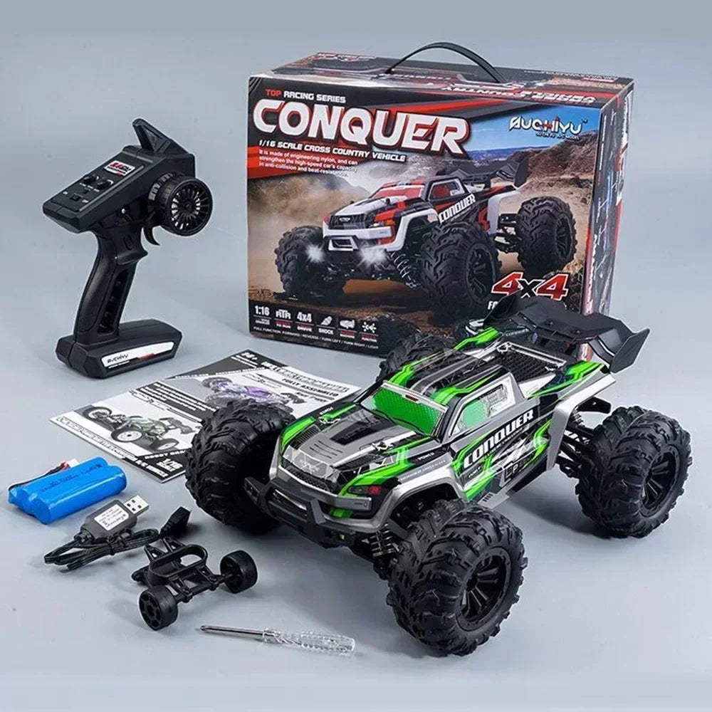 WLtoys 1:16 Scale Large RC Car 50km/h High Speed 4WD Remote Control Off Road Monster Truck Toy for Boys