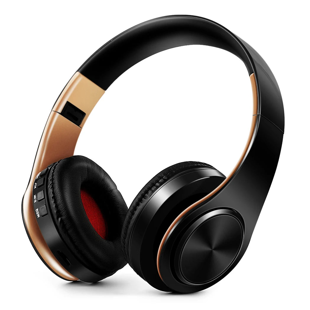 2025 Upgrading Wireless Bluetooth Headphones Stereo Headset Music Sports Overhead Earphone with Microphone for Smartphone TV PC Tablet