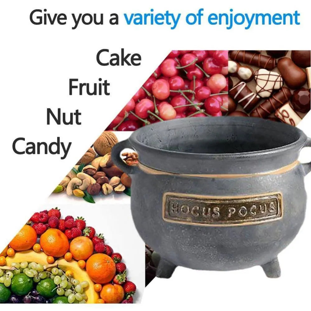 Witches Cauldron Serving Bowls Resin Candy Bucket for Halloween Party Indoor Outdoor Home Kitchen Decorations