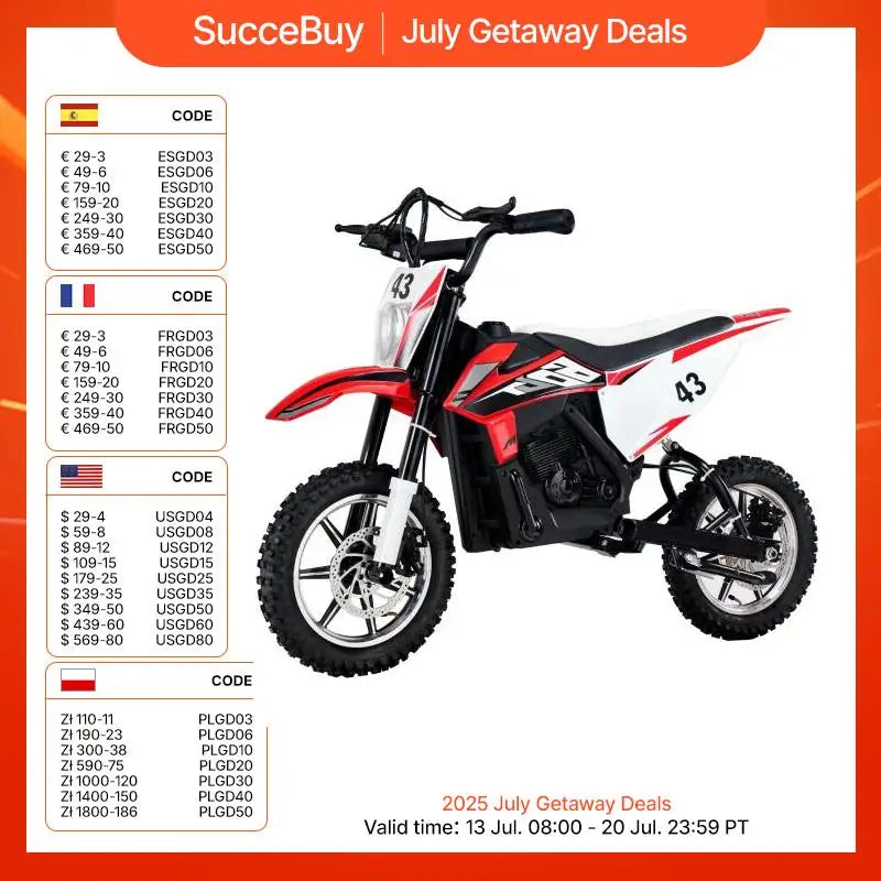 SucceBuy 36V Kids Ride On Motorcycle Electric Toy with Speed Up to 15.5mph Battery Gauge for Boys and Girls