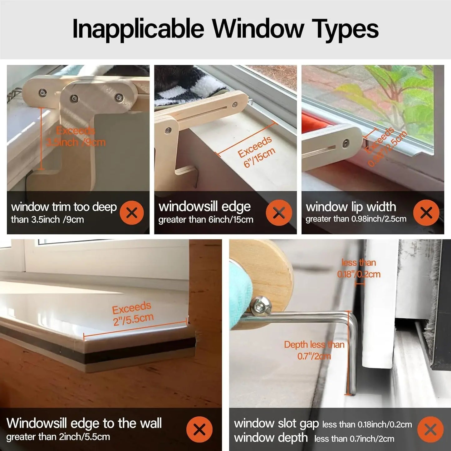 Mewoofun Cat Window Perch Lounge Mount Hammock Window Seat Bed Shelves for Indoor Cats No Drilling Large Beige