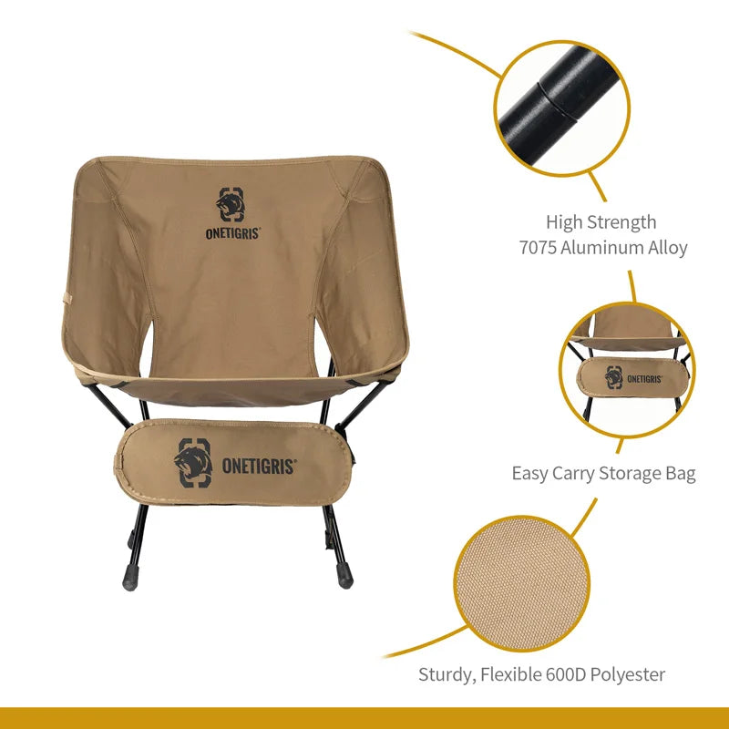 OneTigris Portable Camping Chairs Foldable Outdoor Use