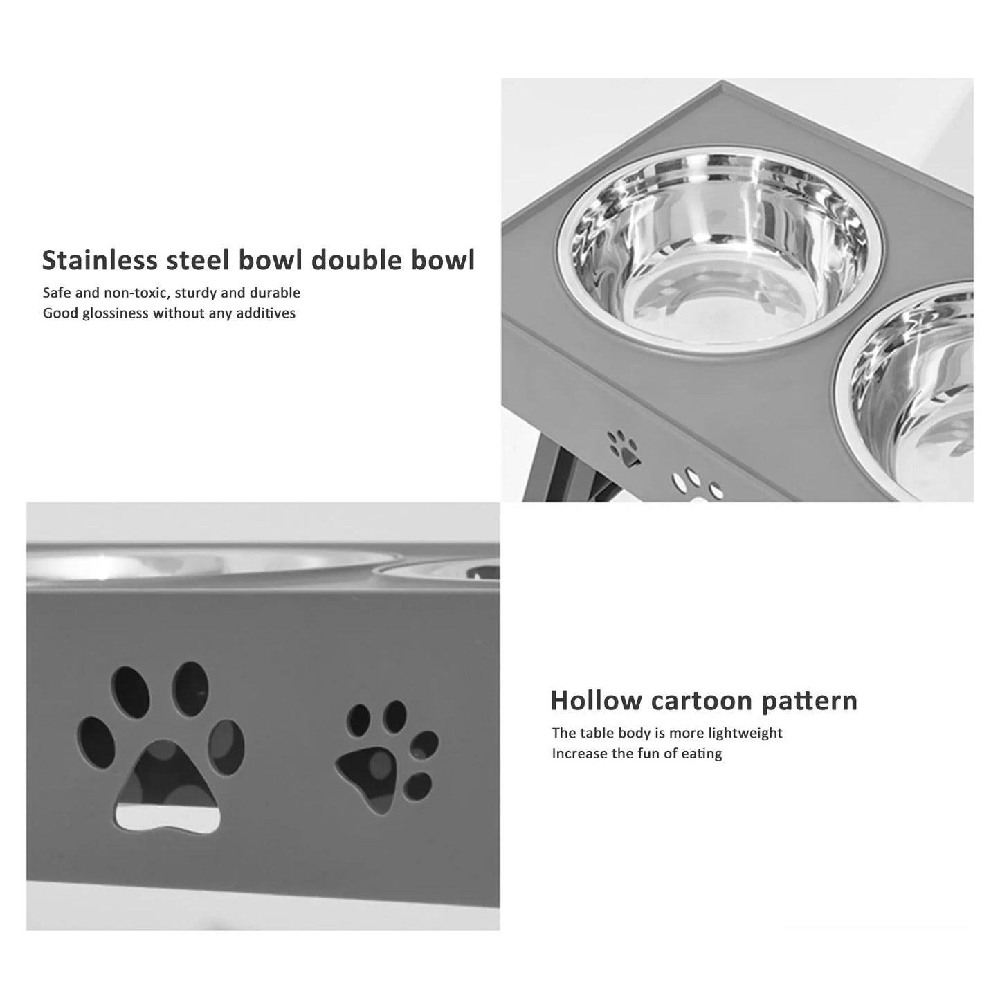 XuanUS Stainless Steel Elevated Dog Bowl Promotes Digestion