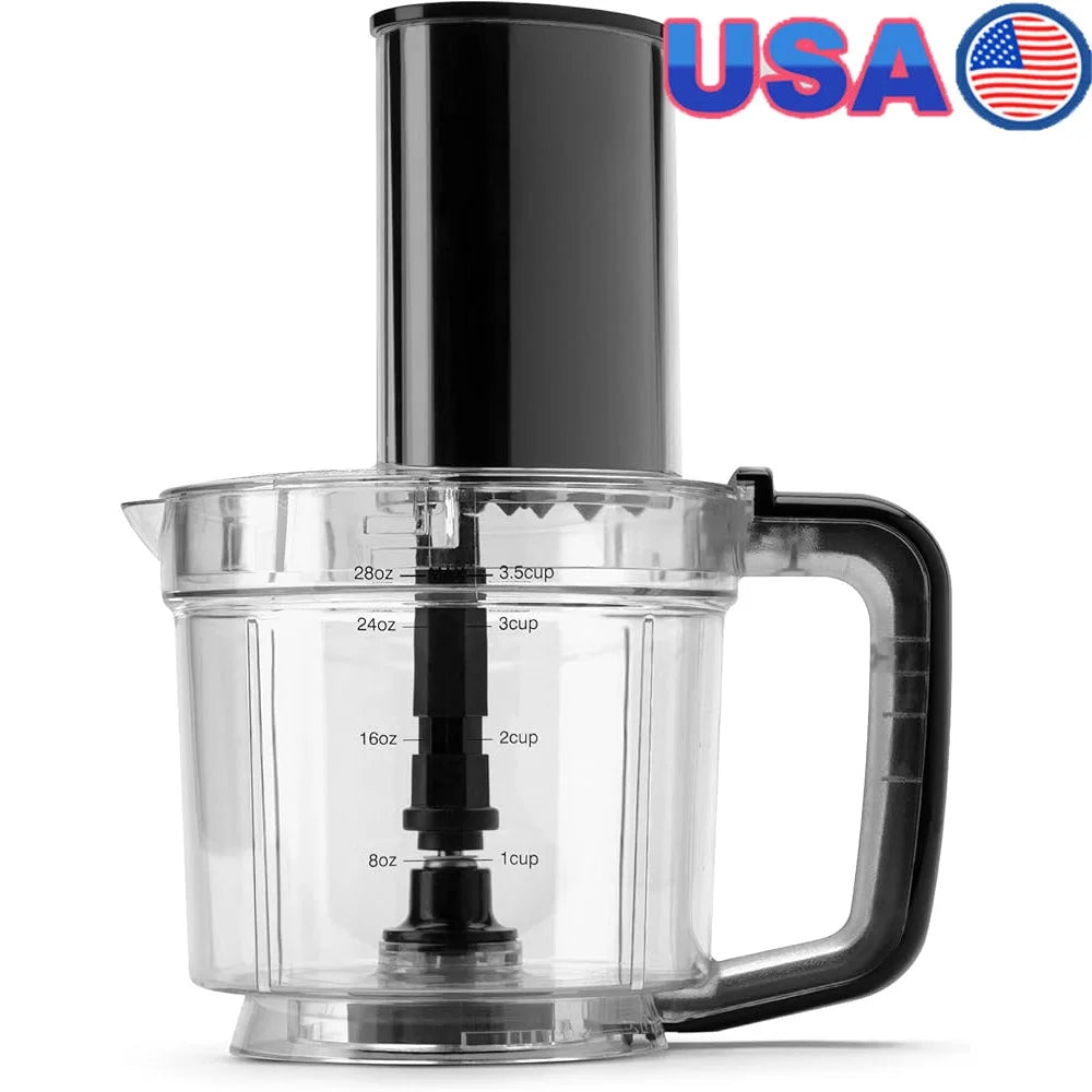 XMSJ Food Processor Bowl With Lid Feed Chute And Pusher