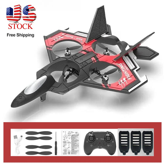 Four Axis Drone RC Airplane with Light for Kids and Beginners RC Quadcopter Helicopter with Auto Hovering Great Gift Toy for Boys