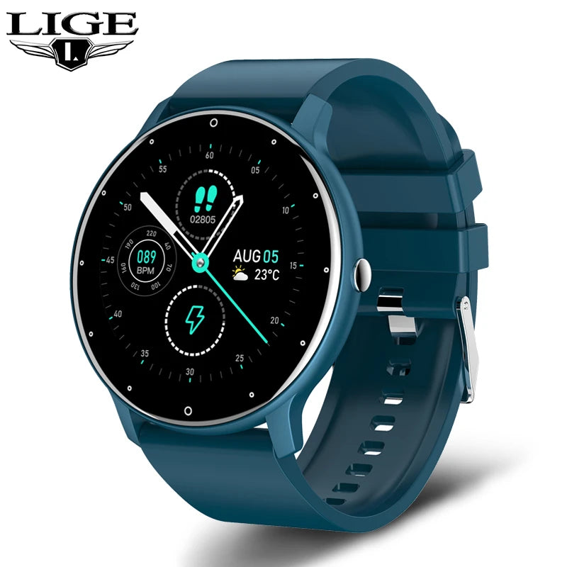 LIGE 2025 New Smart Watch for Men Full Touch Screen Sport Fitness Watch IP67 Waterproof Bluetooth Smartwatch for Android and iOS