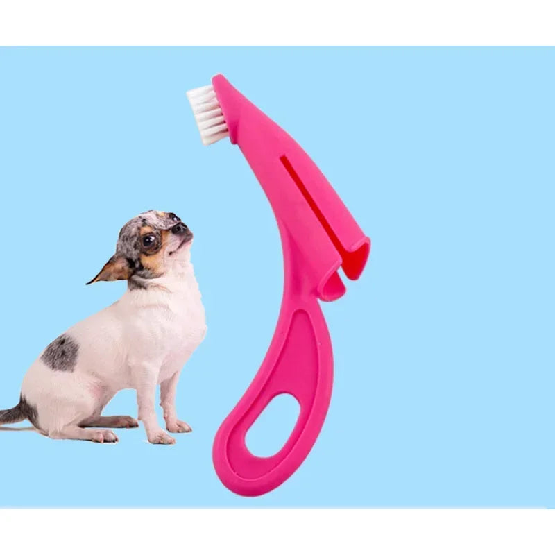 1Pcs Pet Finger Toothbrush for Dogs and Cats Bad Breath Tartar Cleaning Tool Available in 2 Colors