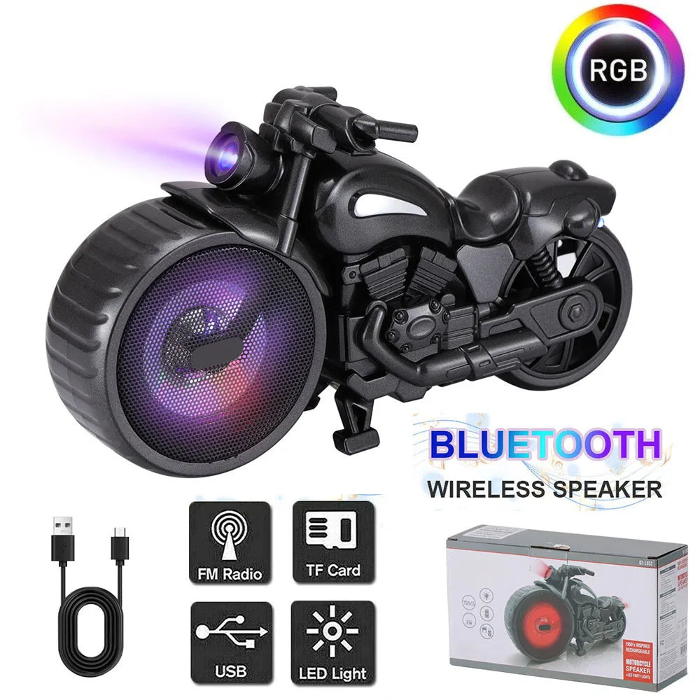 CURUK Bluetooth Motorcycle Replica Speaker FM Radio LED