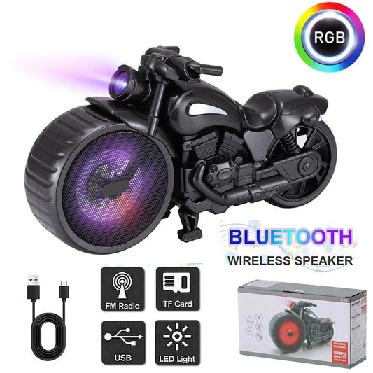 CURUK Bluetooth Motorcycle Replica Speaker FM Radio LED