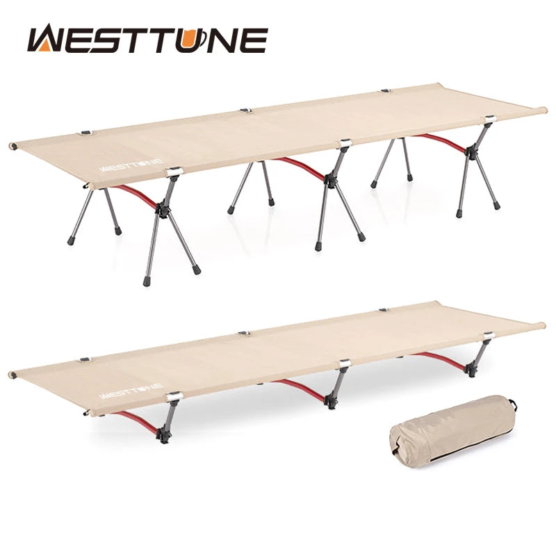 West Tune Camping Cot Ultralight Aluminum Foldable Bed