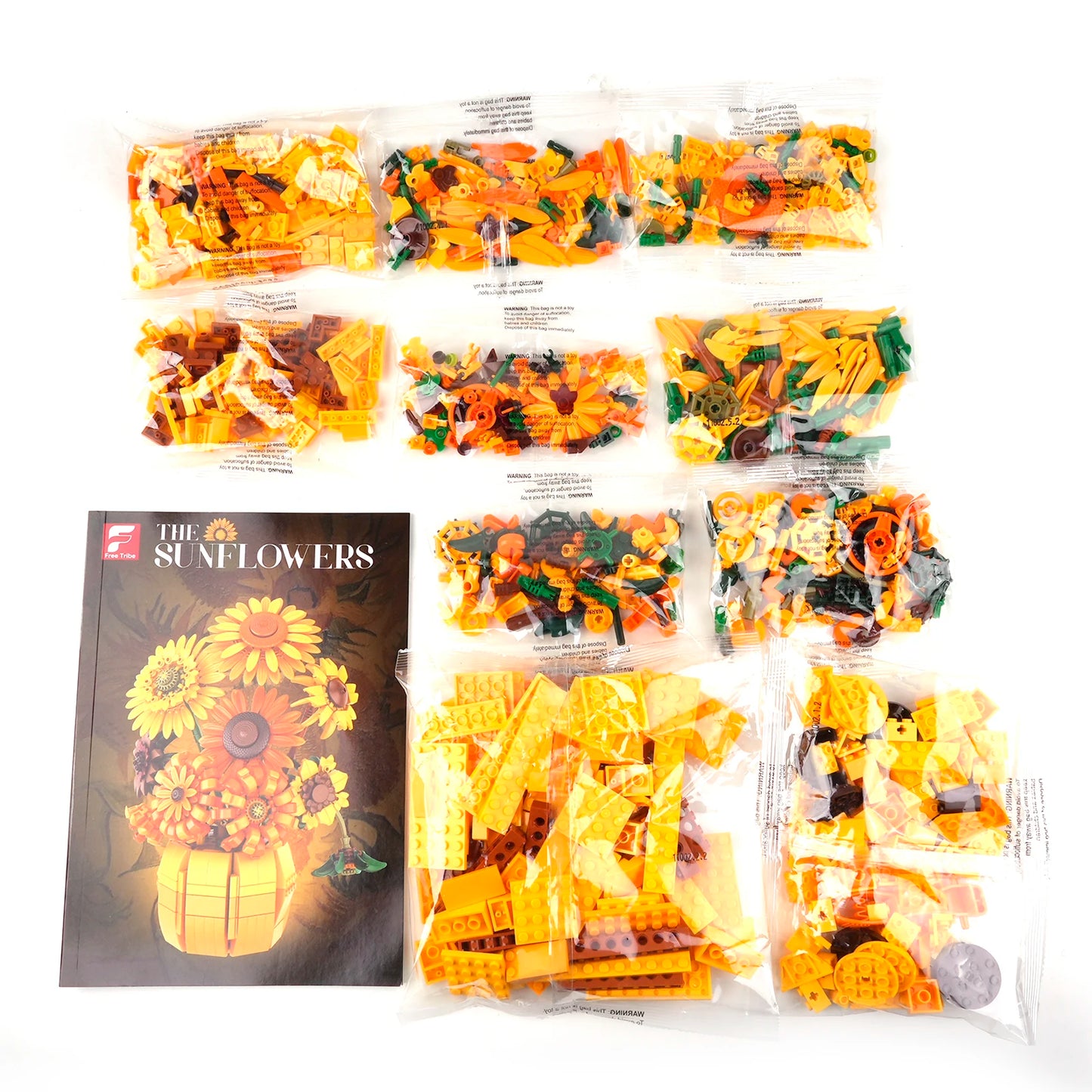 25 Sunflower Building Blocks Bouquet Kit Home Decor