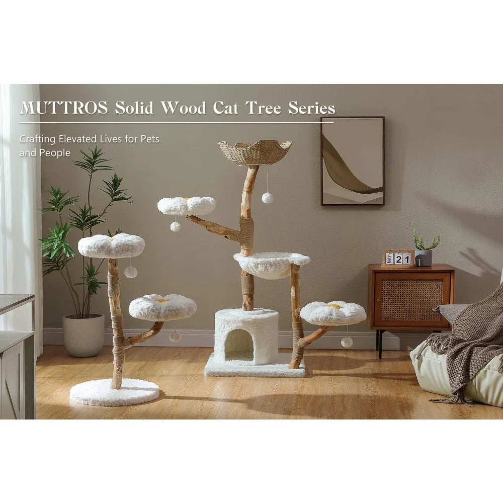 RBXCBreed Modern Cat Tree Tower With Flower Perches