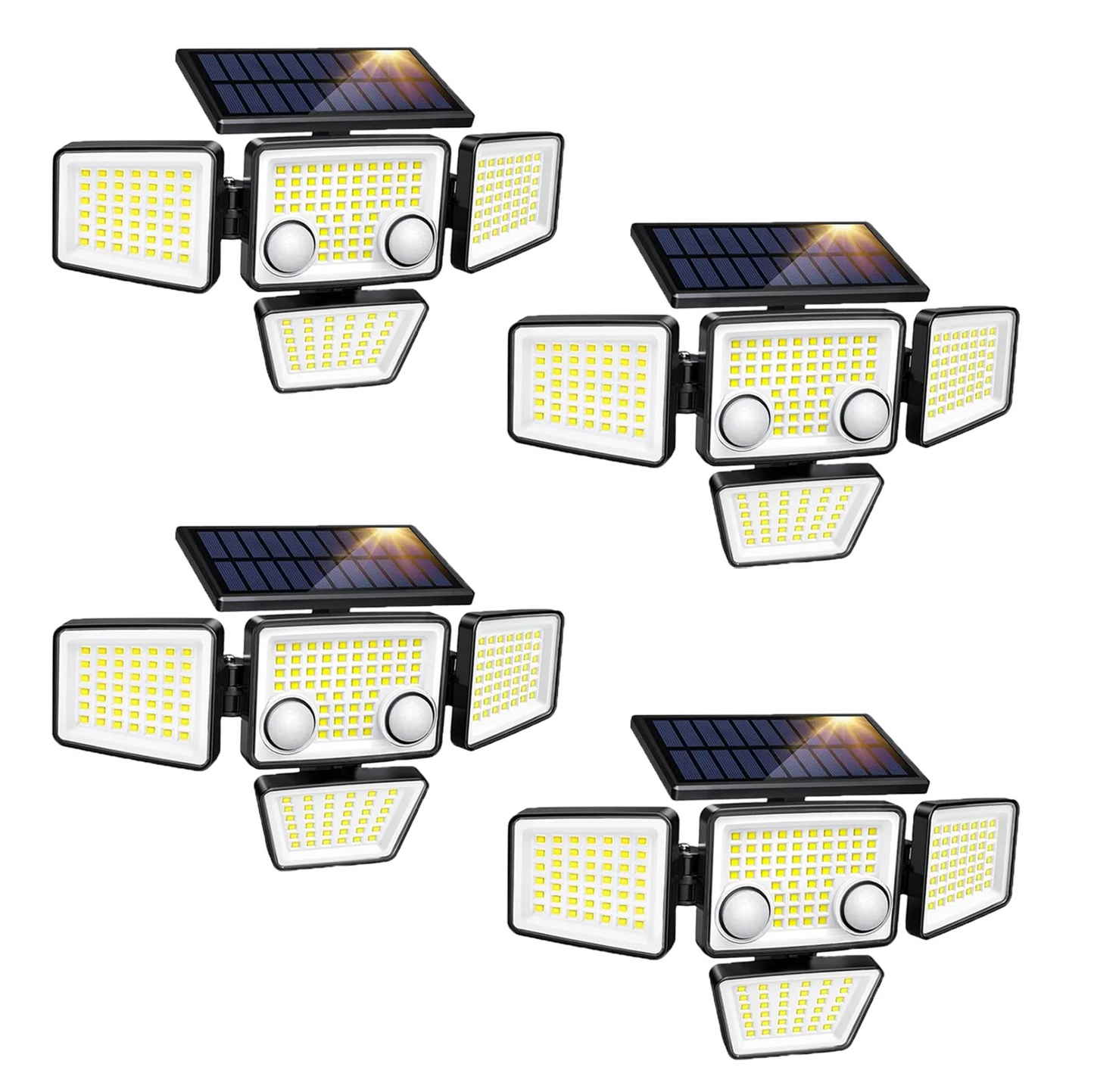 Solar Outdoor Motion Sensor Lights 3000LM 188 LED Flood Security Lights for Backyard Patio