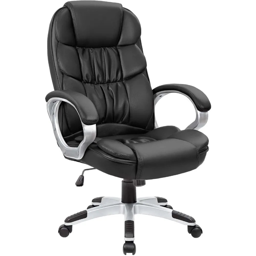 Office Chair High Back Computer Desk Chair PU Leather Adjustable Height Modern Executive Swivel Task Chair