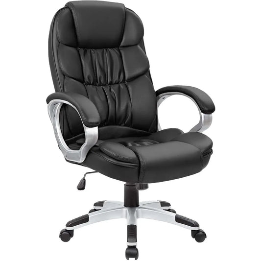 Office Chair High Back Computer Desk Chair PU Leather Adjustable Height Modern Executive Swivel Task Chair