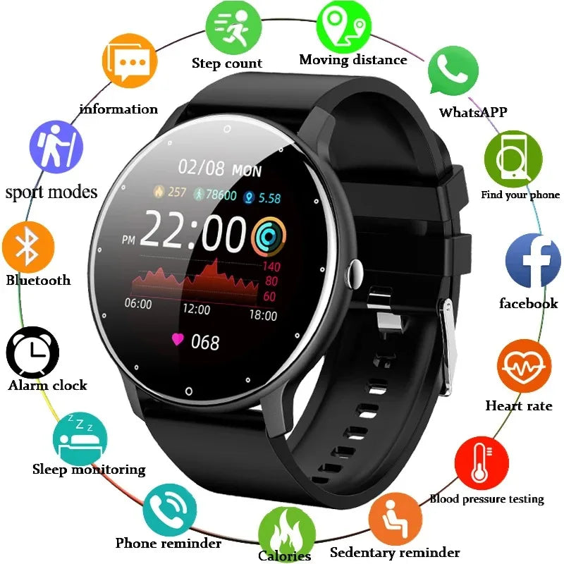 LIGE 2025 New Smart Watch for Men Full Touch Screen Sport Fitness Watch IP67 Waterproof Bluetooth Smartwatch for Android and iOS