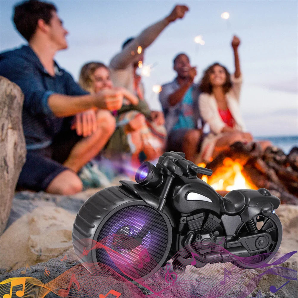 CURUK Bluetooth Motorcycle Replica Speaker FM Radio LED