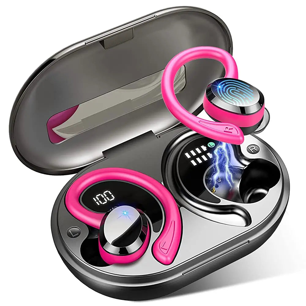 Wireless Earbuds Bluetooth 5.3 Stereo Bass In-Ear Noise Cancelling Mic IP7 Waterproof Sports 40 Hour Playback