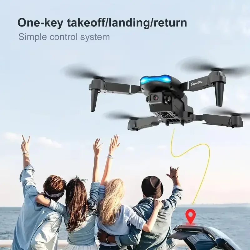 E99 E88 4K Professional RC Drone with Wide HD Camera and WIFI FPV Real Time Transmission One Key Start Ideal Gift Toy for Adults and Kids
